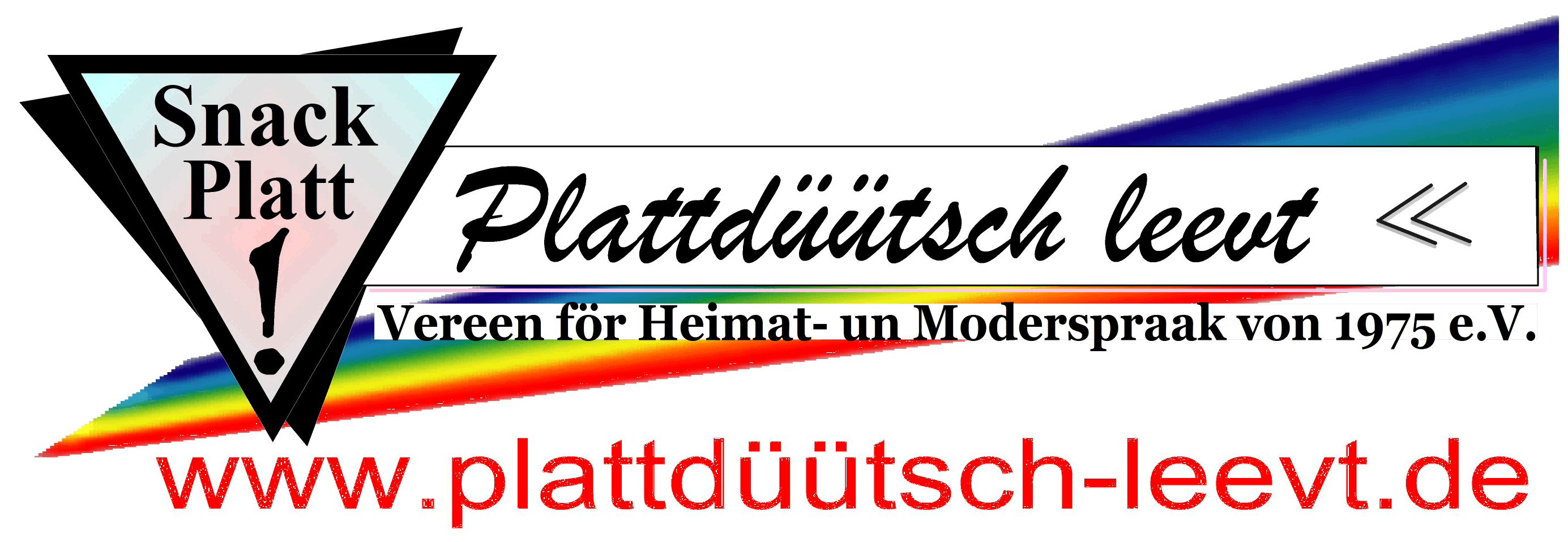 Plattdtsch leevt-Logo mit Internetseite